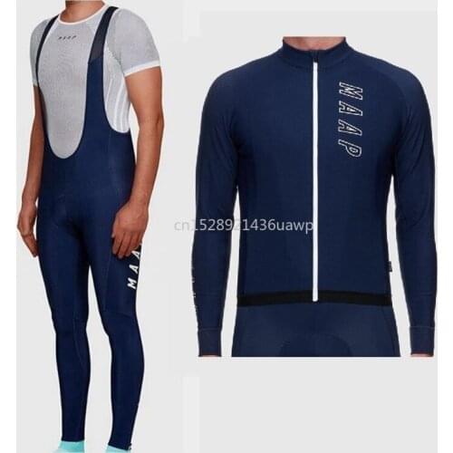 Photo color MAAP cycling jersey sets Mens team long sleeve bike shirt suit bicycle clothing ropa ciclismo maillot bicicleta