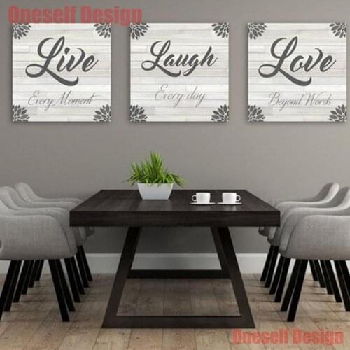 Top popular 5d diamond painting full set live 5d beaded embroidery full laugh 5d diamond embroidery full set love wall sticker