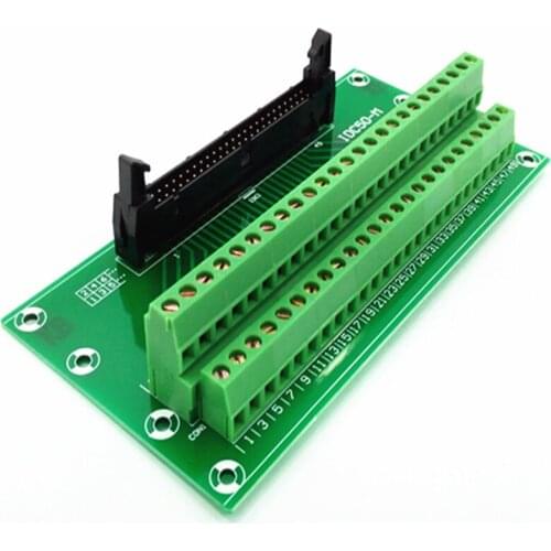 IDC50 2x25 Pins 0.1" Male Header Breakout Board, Terminal Block, Connector