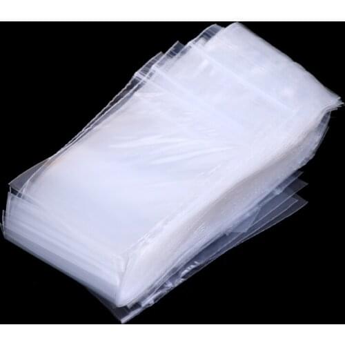 JAVRICK 100pcs Resealable Plastic Seal Zip Lock Bags Transparent Clear Poly Bag 4cmx6cm