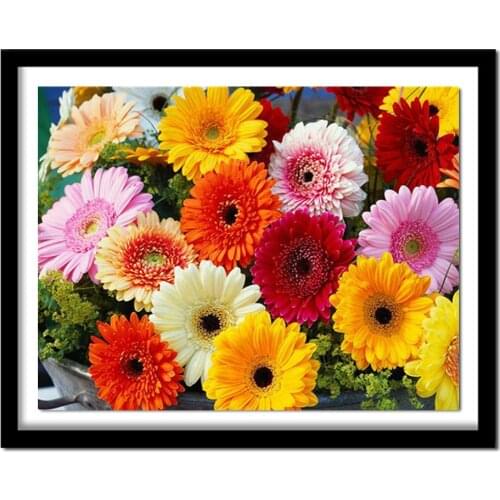Kai Ping Mei Park Diamond embroidery decoration bedroom colorful chrysanthemum 5D DIY diamond drawing cross stitch YC134