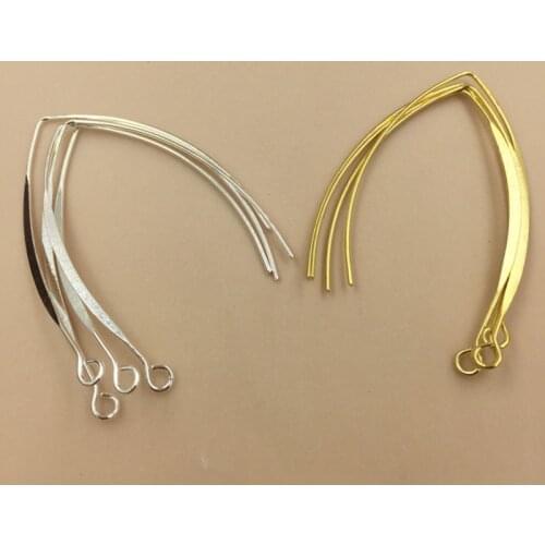 REGELIN 50pcs/lot 43*0.6mm Copper French-style Ear Hooks Ear Wires Settings Base Settings for DIY Earrings Ear Jewelry Making