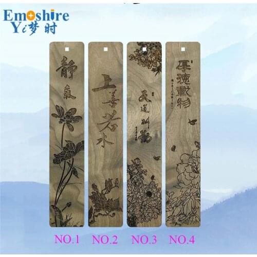 Best Quality Mahogany Classical Bookmarke Chinese Creative Bookmarke Gift Wood Book Marke Custom Lettering for Business M094