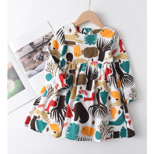 Menoea Fall Clothes For Kids 2020 New Style Girls Autumn Dress Kids Dresses Costume Children Animals Clothes Baby Girl Clothes