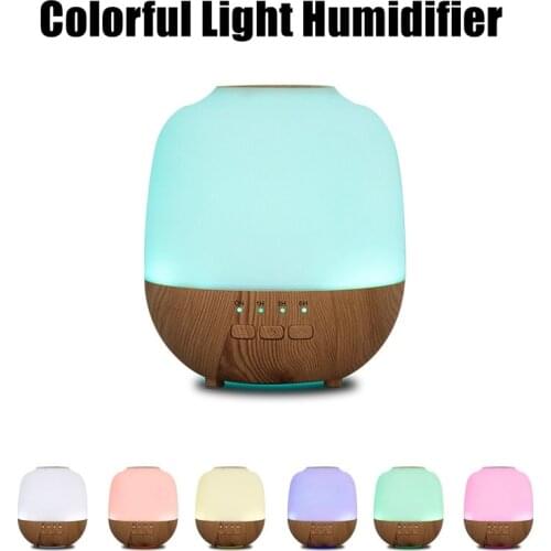 Electric Aromatherapy Diffuser Essential Oil Mini Air Humidifier For Home Office Ultrasound USB Colorful Wood Grain Humidifier