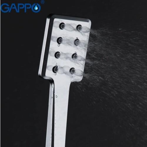 GAPPO Shower Head bathroom rainfall shower head ABS water saving hand shower chrome nozzle shower High Pressure Boost