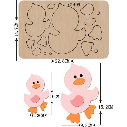 New duck Wooden die Scrapbooking C-1409 Cutting Dies Multiple sizes