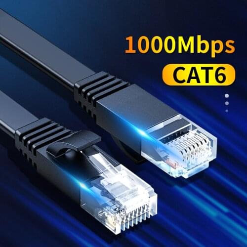 CAT6 Flat Ethernet Cable RJ45 Lan Cable Network Ethernet Patch Cord CAT6 Network Cable For Computer Router Laptop PC Accessories