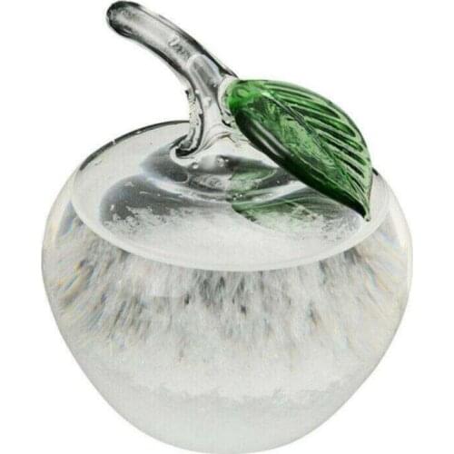 Transparent Creative Weather Forecast Bottle Apple Swan Shaped Glass Mini Weather Predictor Birthday Gifts Home Desktop Ornament