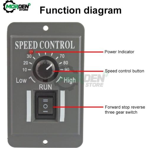 6A Regulator Motor Speeds Controller Accurate Stable DC 12-60V 40A PWM Brush CW CCW Reversible Switch Reversible Switch Dropship