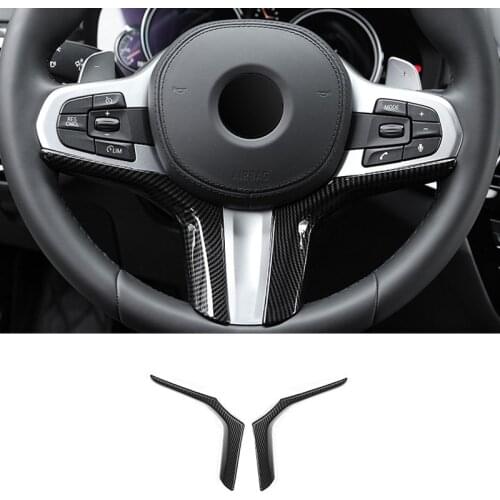 Carbon Fiber Steering Wheel Trim For BMW X3/X4/X5/X6/X7/M5/3/5/7/6/8-Series 2016 2017 2018 2019 2020 F90 G01 G02 G05 G16 G20 G21