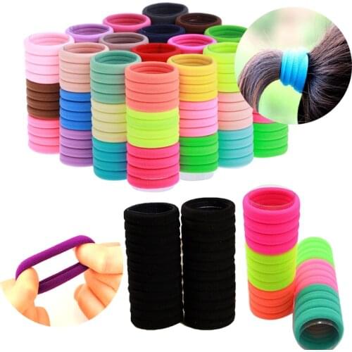 Colorful Black Elastic Hair Bands for Women Girls Hair Rubber Band Rope Ties Gum Ponytail Holder Hair Accessories 30/50/100pcs