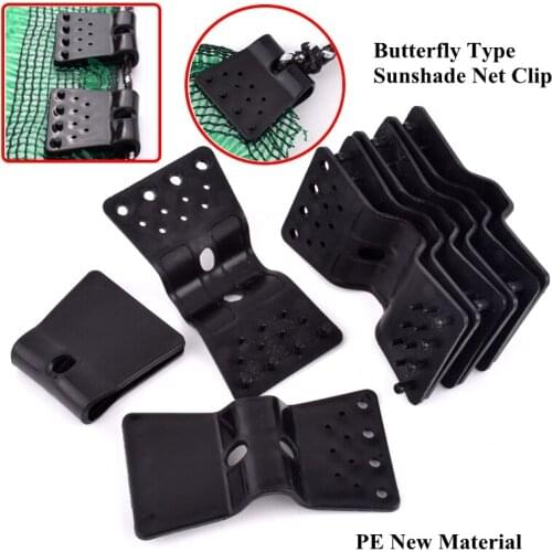 1~100pcs Butterfly Sunshade Net Clip Home Fence Installation Hook Greenhouse Film Sun Shading Net Clamp Outdoor Tent Hang Tongs