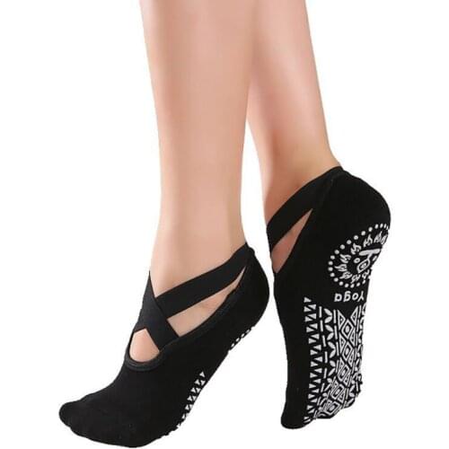 Women High Quality Bandage Yoga Socks Anti-Slip Quick-Dry Damping Pilates Ballet Socks Good Grip For Women Cotton Socks