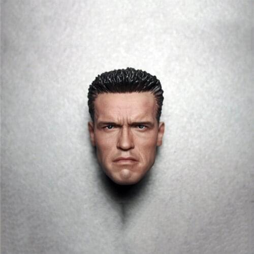 1/6 Male Arnold Head Carving End 2 T800 Head Carving Lonely Dragon Pool Model Head Applicable to 12-inch Male Model In Stock