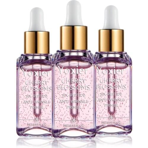 1pcs / 3pcs Whitening Essence Makeup Primer Facial Sakura Professional Anti-Wrinkle Essence Foundation 15ml