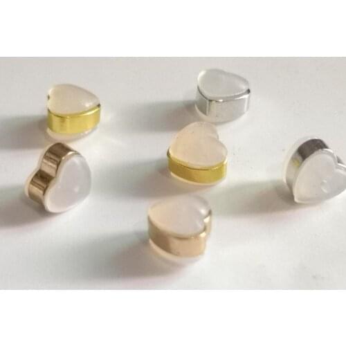 10pcs 6*6.5*5mm Earrings Set Transparent Silicone Earrings Accessories Ear Plugging Earring Back Stopper DIY Jewelry Findings