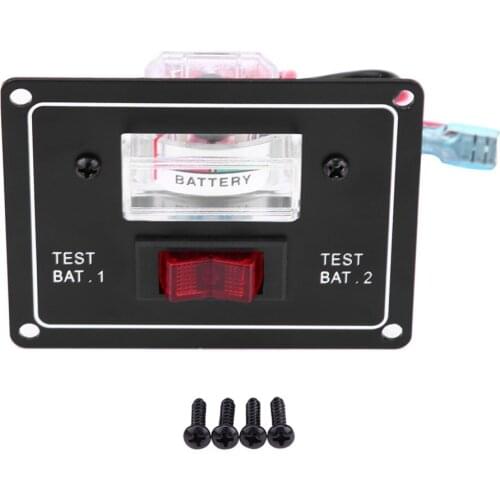 12 Volt Voltmeter Battery Condition Test Switch Dual Test Meter/Gauge Universal for Boat Marine Caravan Auto Replacement Parts