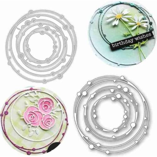 3d Spot Coil Circle Ring Cutting Dies Cake Decoration Metal Mold Scrapbook Embossing Paper Craft Knife Mould Stencil Stamps Dies