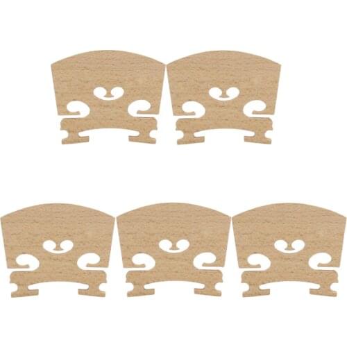 5PCS Maple Wood Violin Bridge for 4/4 Full Size Violin Fiddle Accessory