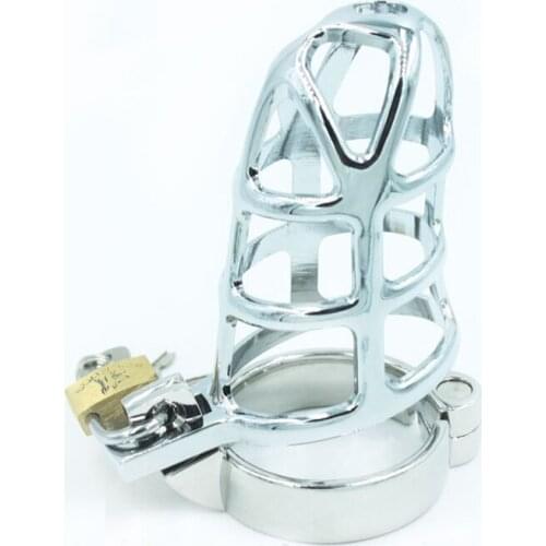 Cock Lock Stainless Steel Lockable Penis Cage Penis Cock Ring Sleeve Male Chastity Device Cage Belt Cockring Sex Toys For Men