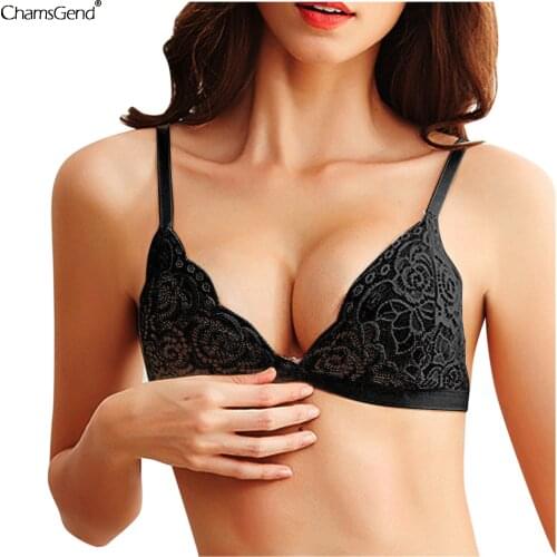 1pcs Women Bralette French Style Lace Bra Girls Triangle Cup Lingerie V Wireless Underwear Soft Thin Seamless Bra Underwear