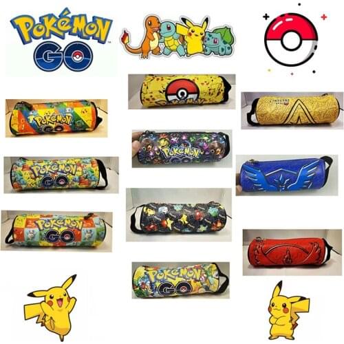Anime Pokemon Pikachu Cartoon Pencil Case Boutique Estuches School Supplies Stationery Gift Coin Pouch Zipper Bag Shipping Free