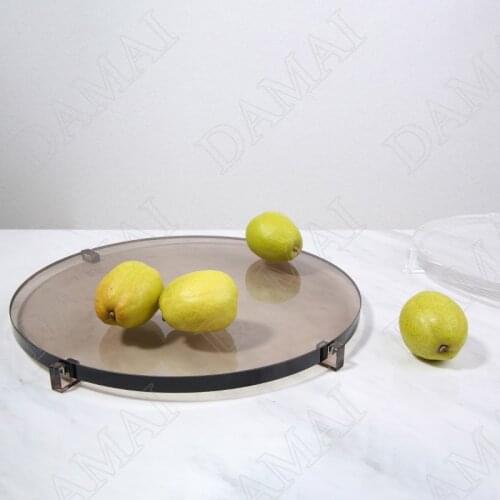 European Crystal Storage Tray Simplicity Living Room Desktop Tableware Organizer Afternoon Tea Cake Trays Home Decoration Modern