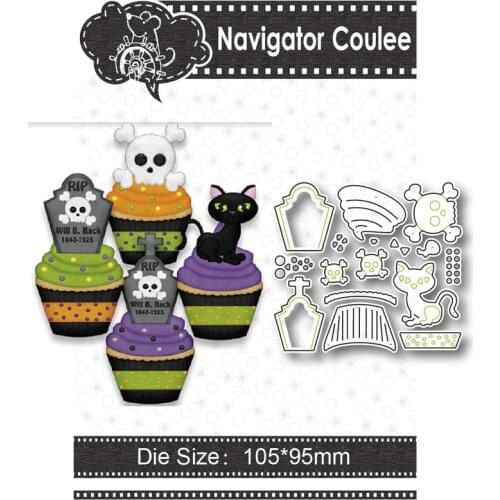 Halloween Cutting Mould 2021 Cone Ice Cream Dead Scrapbook Metal Die Cutting Die Clear Stamp DIY Craft Creative Cutting
