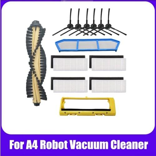 ILIFE A4 Robot Vacuum Cleaner Parts Main Brush HEPA Filter Sponge Side Brushes accessories for chuwi ilife a4 T4 X432 X430