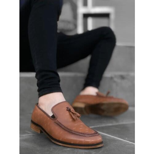 BA0116 BOA Classic Tassels Corcik Tan Men Shoes