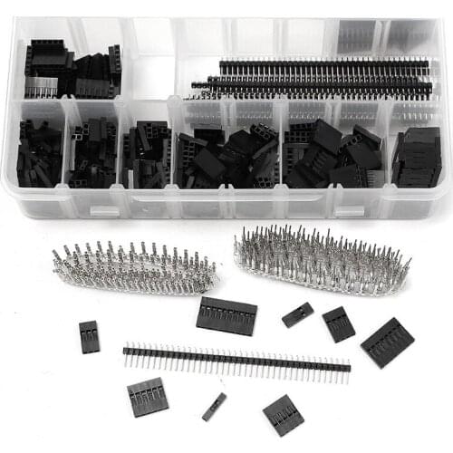 1450Pcs/Box 2.54mm Dupont Connector Kit PCB Headers Male Female Pins Electronics