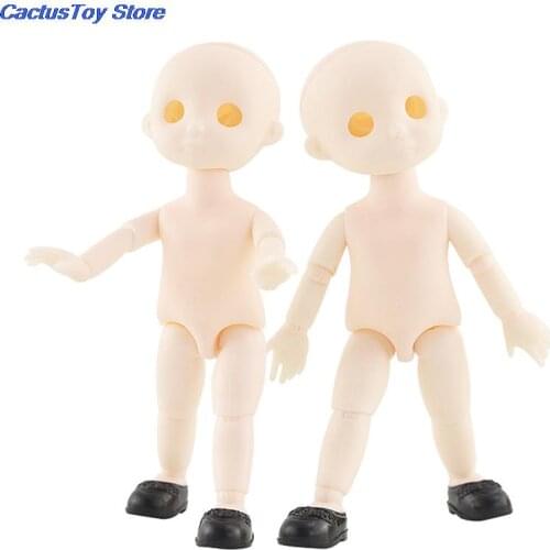 16CM Doll 13 Moveable Jointed Dolls With smile pig face Naked Nude Women Body NO Face up without hair to makeup Dolls