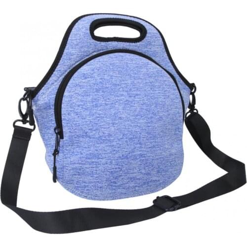 Neoprene Picnic Lunch Bag Shoulder Strap Sports Food Bag Insulation Lunch Food Bag Outdoor Camping Travel Working Lunch Pouch
