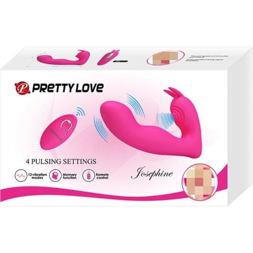 Wearable Invisible Butterfly Dildo Vibrator G-Spot Stimulator Remote Control 4 Pulse Wave Clitoris Masturbator Sex Toy for Women