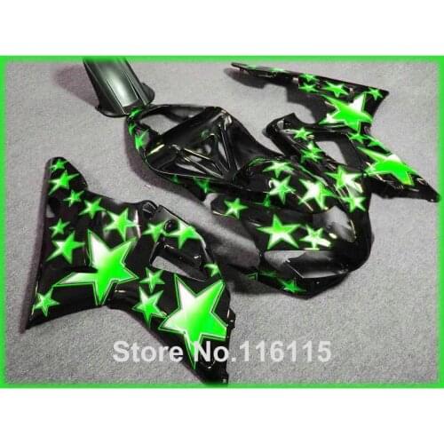 Fairings set for YAMAHA R1 2000 2001 black green stars hot sale fairing kit YZF R1 00 01 body kits Injection molding 3192