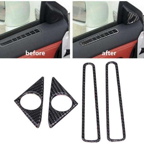 Door Speaker Trim Car Window Air Vent Frame Carbon Fiber Fit for Nissan GTR R35 2008 2009 2010 2011 2012 2013 2014 2015 -2020