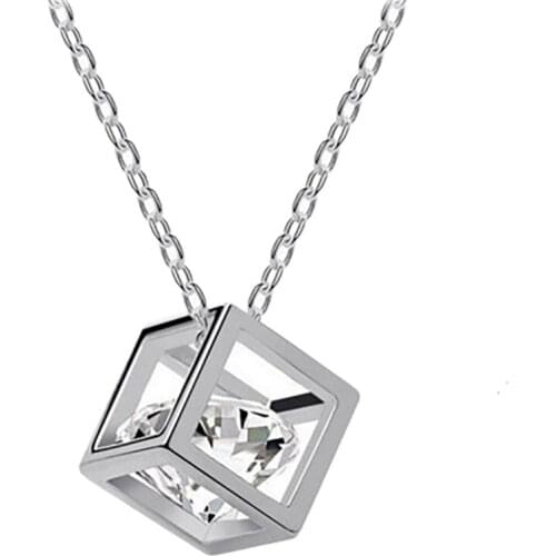 Fashion Style Zircon Crystal Pendant Necklace Novel Chic Simple Women Necklacendant Necklace