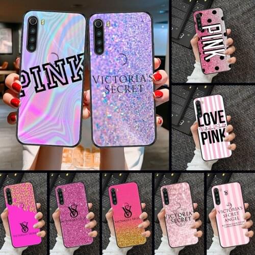Vs Fashion pinks brand Phone case For Xiaomi Redmi Note 7 7A 8 8T 9 9A 9S 10 K30 Pro Ultra black pretty funda tpu cover silicone