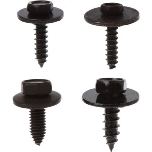 10PCS Universal Hex Screws Self Tapping Tapper Screw for Various Car Vehicle Kit 090E