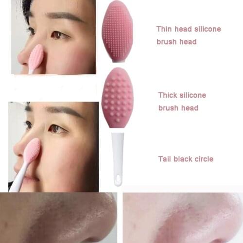 Face Silicone Brush Exfoliating Nose Clean Blackhead Removal Brush Tool Removal Facial Cleansing Massager Brush Beauty Makeup