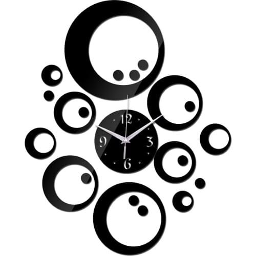 Special offer wall stickers clock multi piece package quartz acrylic mirror style clocks europe design