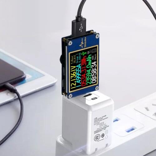 USB Tester Fast Charge 1.77 Inch Data Line Charging Head Detector Digital Voltmeter Ammeter Voltage Current Meter YK001