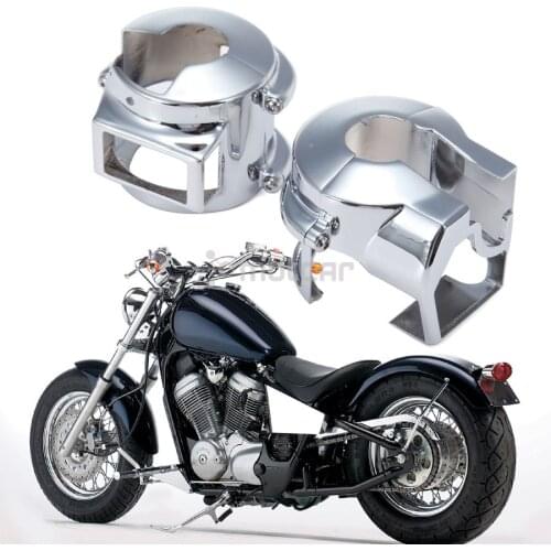 1pair Chrome Aluminum Motorcycle Handlebar Switch Housing Cover For Honda Shadow 600 Vt 750 Spirit Vtx 1300 Vt1300 2010-13