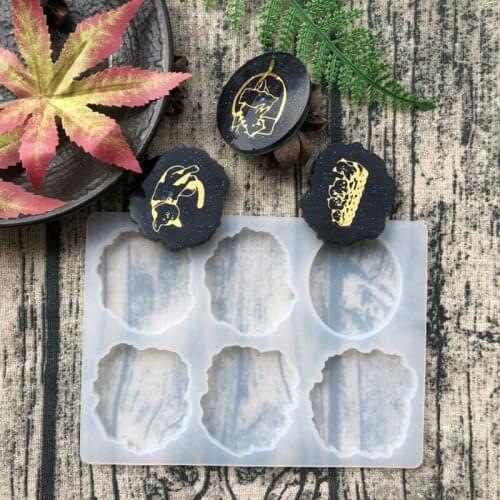 13MC Crystal Epoxy Resin Mold Round Mobile Phone Bracket Holder DIY Silicone Mould