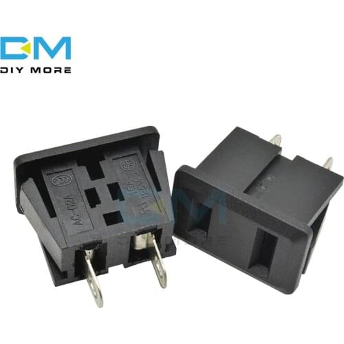 5PCS AC-02A Snap Type Iron Core Outlet AC 125V 15A US Plug Panel Mount US Power Socket 2 Terminal Adapter