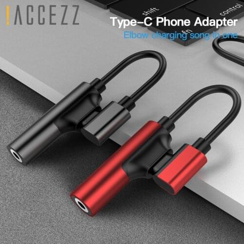 !ACCEZZ USB Type C Adapter 3.5mm Jack Earphone Cable For Xiaomi Mi 6 Huawei Mate 10 Pro Aux Type-C Fast Charge OTG Extension