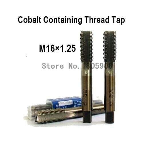Free Shipping 1PCS TG M16*1.25 containing cobalt HSS machine taps straight fluted tap special stainless steel screw tap ,Thread