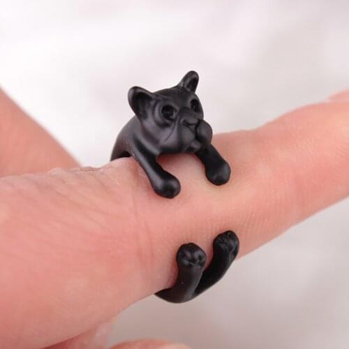 Rings Vintage Gold Dog Adjustable Animal Shape Ring for Women Wedding Anniversary Party Jewelry Gift Accessories Anillos Mujer