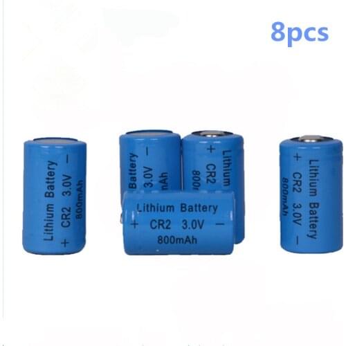 8pcs/lot SHSEJA Battery CR2 800mah 3V lithium battery for GPS security system camera medical equipment camera lithium battery